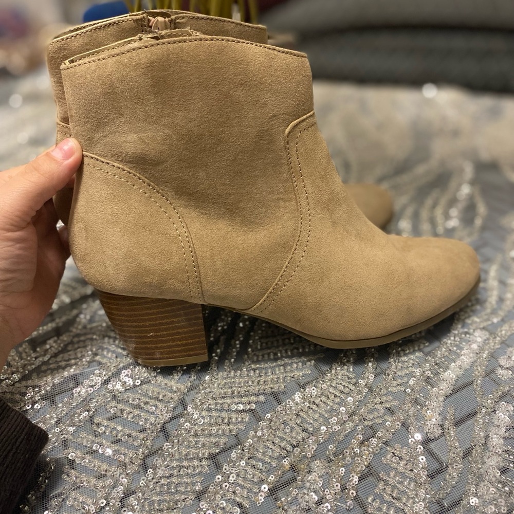 A.N.A Tan Ankle Booties